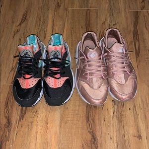 Nike Hurache “watermelon” & rose gold metallic